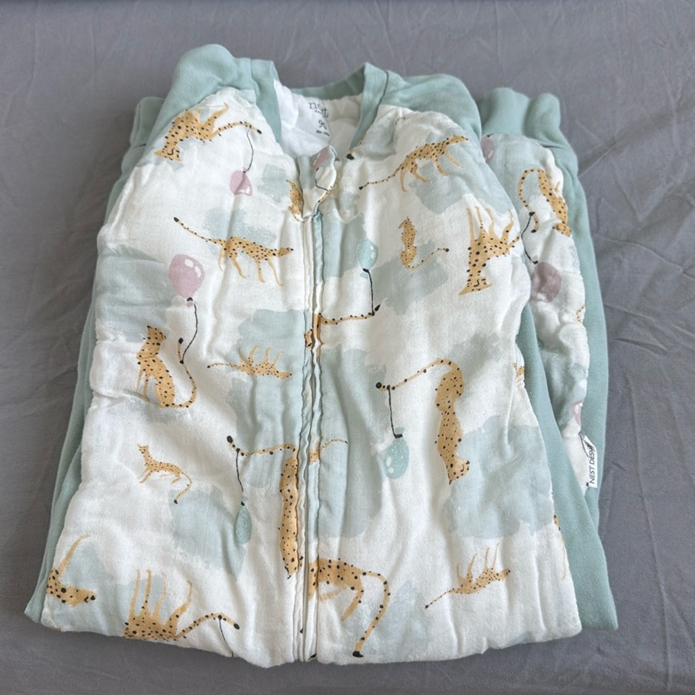 Bamboo Muslin Raglan Long Sleeve Footed Sleep Bag | 2.5 TOG